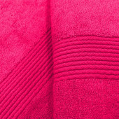Zoom lot de 5 serviettes 70% coton 30% bambou fuchsia
