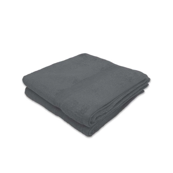 Lot de 2 serviettes de bain 50x100 cm - Serviettes de toilette éponge 600 g/m² 100 % coton, absorbantes, douces et durables