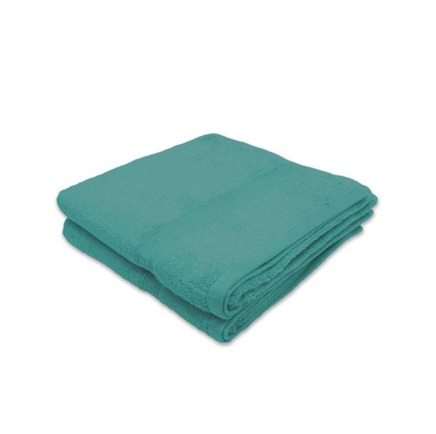 Lot de 2 serviettes de bain 50x100 cm - Serviettes de toilette éponge 600 g/m² 100 % coton, absorbantes, douces et durables