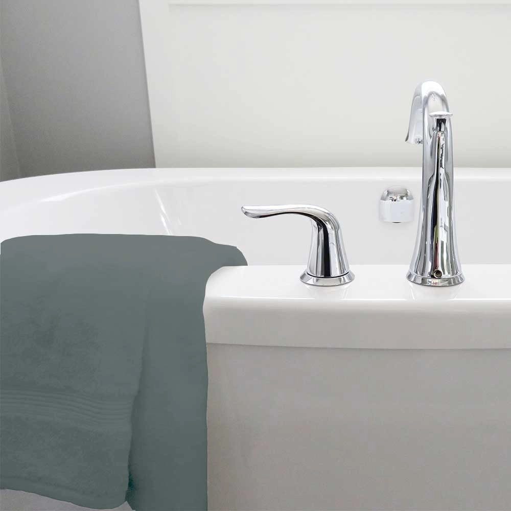 Lot de 2 serviettes de bain 50x100 cm - Serviettes de toilette éponge 600 g/m² 100 % coton, absorbantes, douces et durables