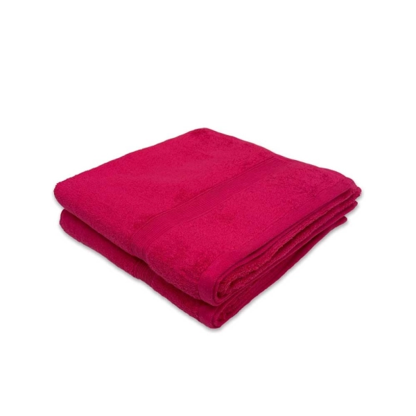 Lot de 2 serviettes de bain 70x140 cm - Draps de bain 100 % coton éponge 600 g/m², ultra-absorbants, doux et durables
