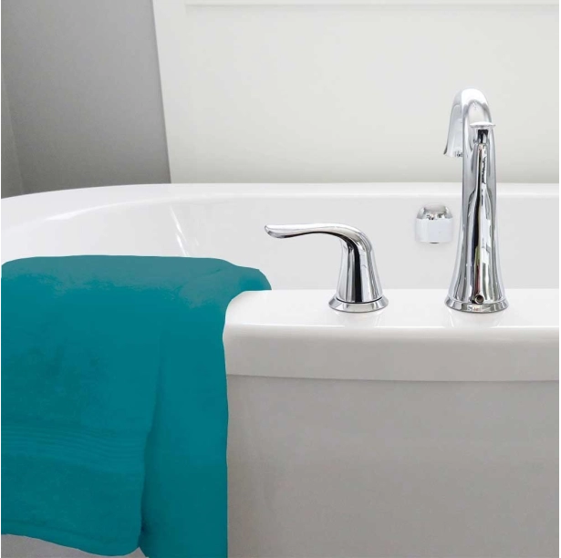 Lot de 2 serviettes de bain 70x140 cm - Draps de bain 100 % coton éponge 600 g/m², ultra-absorbants, doux et durables