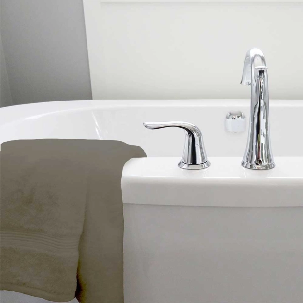 Lot de 2 serviettes de bain 70x140 cm - Draps de bain 100 % coton éponge 600 g/m², ultra-absorbants, doux et durables