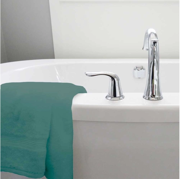 Lot de 2 serviettes de bain 70x140 cm - Draps de bain 100 % coton éponge 600 g/m², ultra-absorbants, doux et durables