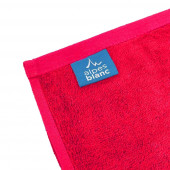 Serviettes de bain 70x140 cm 100% coton lot de 2 Alpes Blanc fuchsia