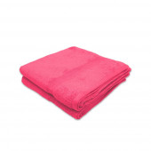 Lot deux serviettes coton éponge 600 Grammes 50x100 cm rose poudré