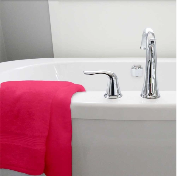 Lot de 2 serviettes de bain 70x140 cm - Draps de bain 100 % coton éponge 600 g/m², ultra-absorbants, doux et durables