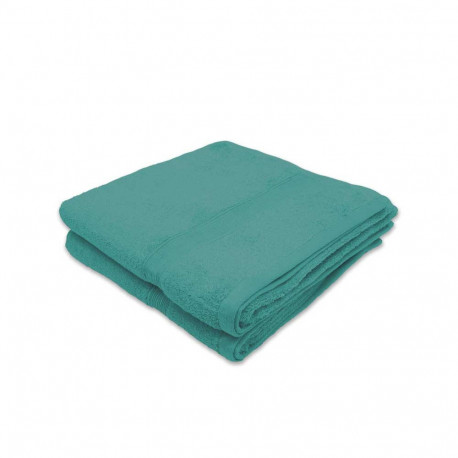 Lot de deux serviettes 100% coton 100x150 cm 600grammes/m² vert sauge