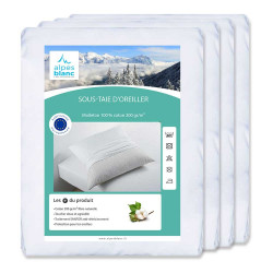 Set de 4 sous-taies Alpes blanc