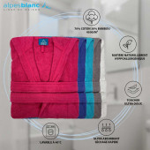 Caractéristiques des peignoirs capuches coton et bambou Alpes Blanc