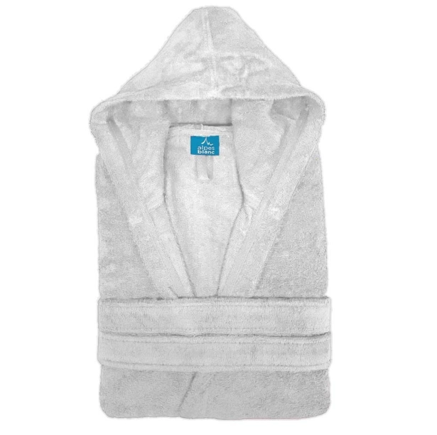 Peignoir de bain avec capuche 450 g/m² – 70% Coton peigné, 30% Bambou – Ultra doux, confortable et absorbant – hypoallergénique