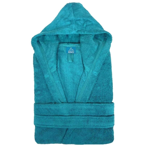 Peignoir de bain avec capuche 450 g/m² – 70% Coton peigné, 30% Bambou – Ultra doux, confortable et absorbant – hypoallergénique