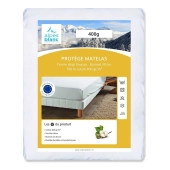 Protège-Matelas Molleton 100% Coton 400 g/m² – Confort Doux et Respirant – Bonnets 30 cm pour Maintien Parfait