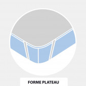 Protège Matelas Molleton Coton Élastomère 200g/m²  140x190 forme  Plateau