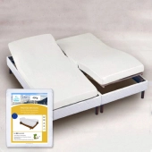 Protège matelas molleton 400 g/m² pour lit électrique - 100 % coton, forme drap housse en H, bonnet 30 cm, qualité durable