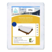 Protège matelas molleton 400 g/m² pour lit électrique - 100 % coton, forme drap housse en H, bonnet 30 cm, qualité durable