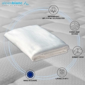 Protège Matelas imperméable pour lit articulé - Drap housse forme H spéciale lit électrique, film PU respirant, bonnet 30 cm