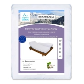 Protège-matelas imperméable forme drap housse spécial lit articulé - micro-respirant avec film polyuréthane, grand bonnet