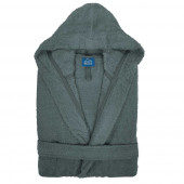 Peignoir capuche mixte 100% coton 450g gris