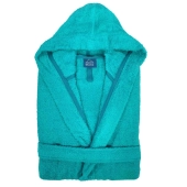 Peignoir de bain mixte à capuche 100% coton éponge bouclette 450g/m² - Absorbant, doux et confortable – Ceinture et poches