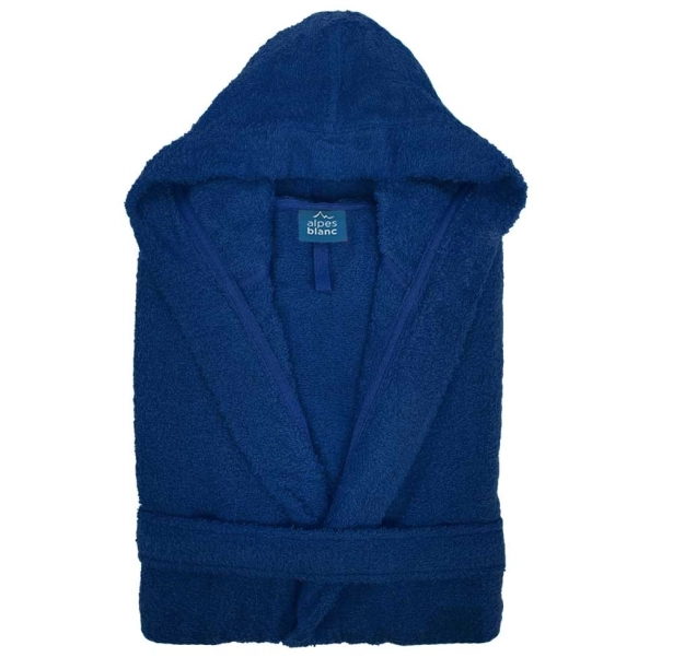 Peignoir de bain mixte à capuche 100% coton éponge bouclette 450g/m² - Absorbant, doux et confortable – Ceinture et poches