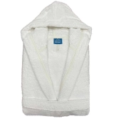 Peignoir de bain mixte à capuche 100% coton éponge bouclette 450g/m² - Absorbant, doux et confortable – Ceinture et poches