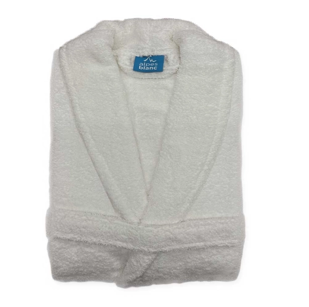 Peignoir de bain à col Châle – Mixte – 100% coton 450 g/m² – Doux et absorbant – Style classique et intemporel – Séchage rapide