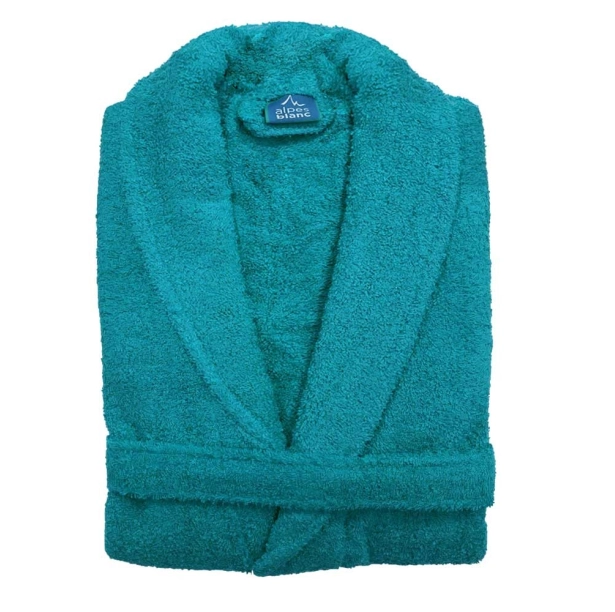 Peignoir de bain à col Châle – Mixte – 100% coton 450 g/m² – Doux et absorbant – Style classique et intemporel – Séchage rapide