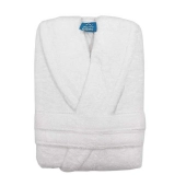 Peignoir de bain à col châle 70% coton et 30% bambou 450 g/m² - Doux et ultra-absorbant – hypoallergénique – Coupe mixte