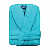Peignoir de bain à col châle 70% coton et 30% bambou 450 g/m² - Doux et ultra-absorbant – hypoallergénique – Coupe mixte