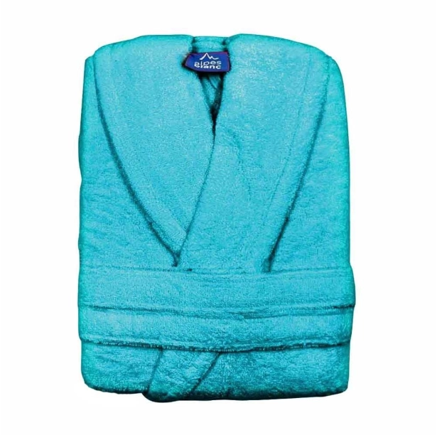 Peignoir de bain à col châle 70% coton et 30% bambou 450 g/m² - Doux et ultra-absorbant – hypoallergénique – Coupe mixte