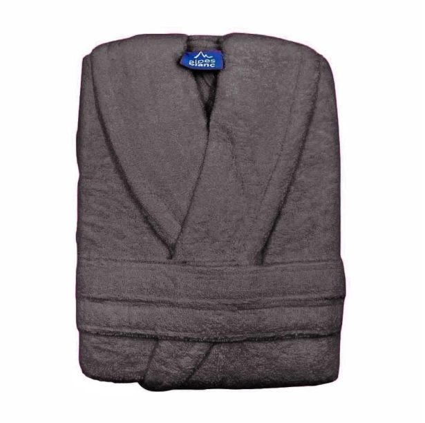 Peignoir de bain à col châle 70% coton et 30% bambou 450 g/m² - Doux et ultra-absorbant – hypoallergénique – Coupe mixte