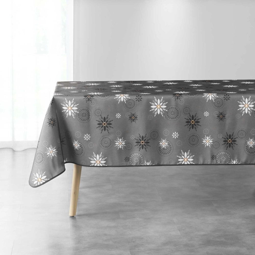 Nappe anti tâches rectangle Enchanté anthracite 150x240 cm