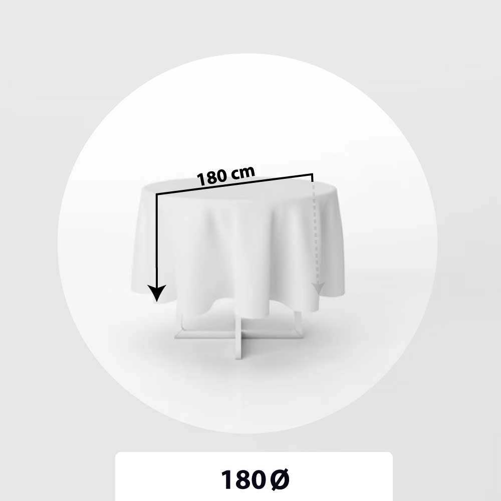 Nappe anti tâches unie ronde 180cm