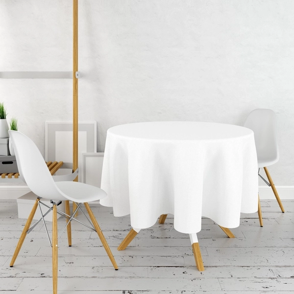 Nappe anti tâches blanche ronde