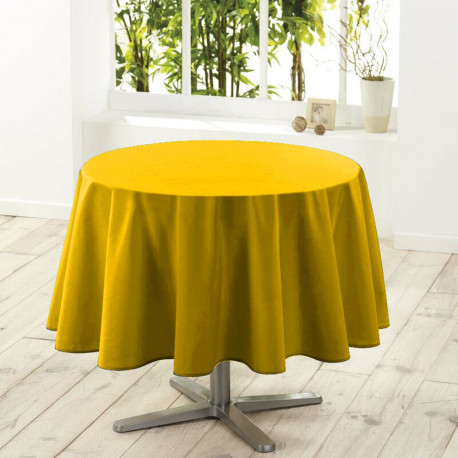 Nappe anti tâches jaune ronde