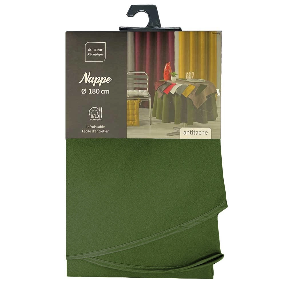 Nappe anti tâches unie ronde 180cm