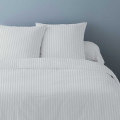 Taies d'oreiller 100% satin de coton blanches