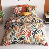 Housse de couette 240 x 220 cm Ninon sur lit vu de haut