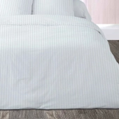 Housse de Couette Percale 220x240 cm Satin Blanc + 2 taies carrées 65x65 cm