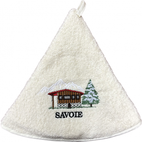 torchons ronds coton beige chalet