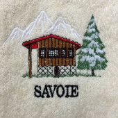 zoom torchons ronds coton beige chalet