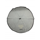 Torchons ronds coton gris coeur à plat