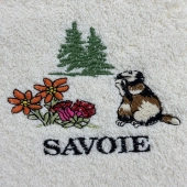 Essuie-main rond motifs Montagne