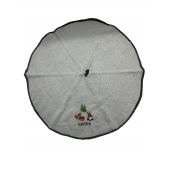 Torchons ronds coton gris marmottes à plat