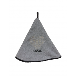 Torchons ronds coton gris coeur