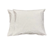 Lot de 2 sous-taies oreillers 100% Coton imperméables - Fermeture Éclair - Lavage à 40°