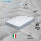 Matelas Lune en mousse haute résilience 35 kg/m3 - Epaisseur 21 cm, soutien dynamique et équilibré, tissu respirant