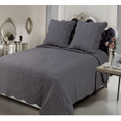 Couvre lit Plaisance 100 % coton gris