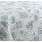 Zoom sur les motifs de notre couvre lit Valentine.